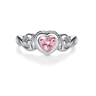 "Size 1 Heart Ring with December Birthstone – A Token of Cherished Moments"