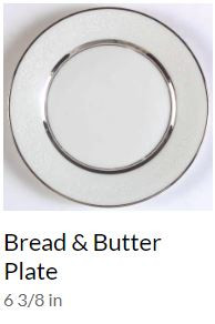 White Echo Bread and Butter Plate