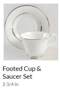 White Echo Cup and Saucer