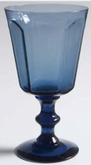Antique Blue Water Goblet
