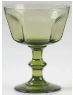 Antique Jade Green High Sherbet