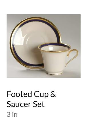 Blue Royale Cup and Saucer-Lenox