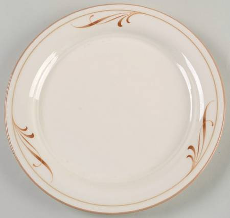 Beige Brushstrokes Round Salad Plate