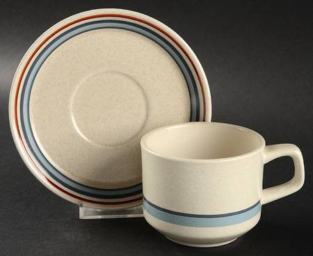 Brushwork Blue Cup and Saucer