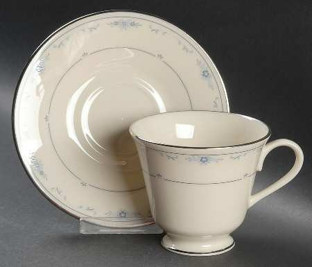 Carolina Blue Cup and Saucer-Lenox