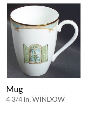Colonial Shutter Mug Lenox