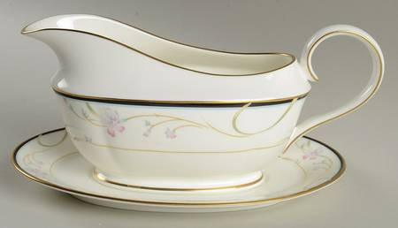 Constance Gravy Boat and Stand