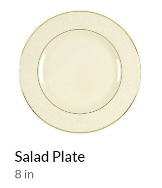 Courtyard Gold Round Salad Plate