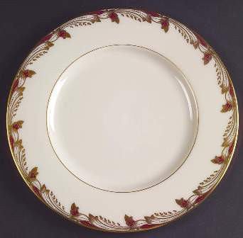 Essex Maroon Round Salad Plate Lenox