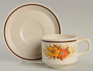 Fall Blossoms Cup and Saucer