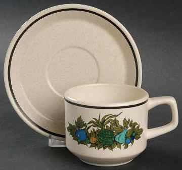 Fall Bounty Cup and Saucer