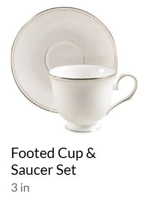 Federal Platinum Cup and Saucer
