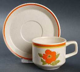 Fire Flower Cup and Saucer