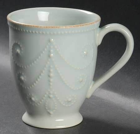 French Perle Bead Ice Blue Mug