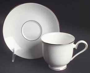 Hannah Platinum Cup and Saucer Lenox