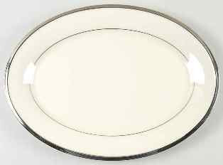Hannah Platinum Small Oval Platter-Lenox