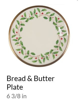 Holiday Bread and Butter Plate
