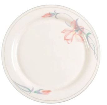 Iris On Grey Dinner Plate