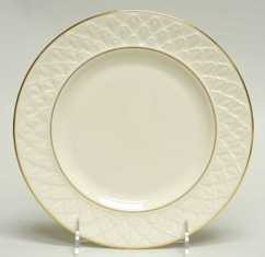 Jacquard Gold Round Salad Plate-Lenox