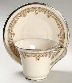 Lacepoint Cup and Saucer Lenox