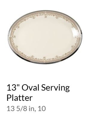 Lacepoint Small Oval Platter-Lenox