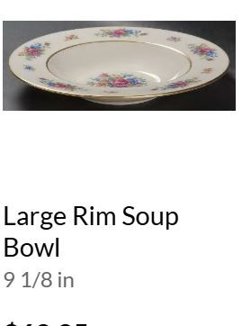 Lenox Rose Rim Soup or Pasta Bowl-Lenox