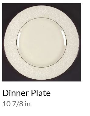 Linen Rose Dinner Plate