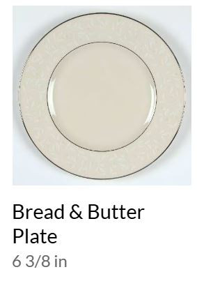 Linen Rose Bread and Butter Plate-Lenox