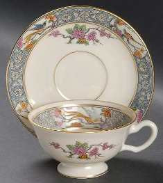 Ming Cup and Saucer Lenox