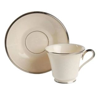 Moonspun Cup and Saucer-Lenox
