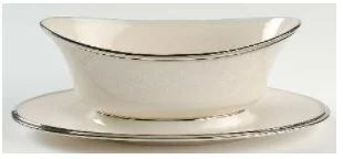 Moonspun Gravy Boat and Stand