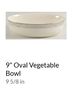 Northern Lights Mediucm Oval Vegetable Lenox