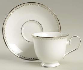 Pearl Platinum Cup and Saucer - Lenox