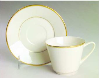 Reverie Blue Cup and Saucer-Lenox