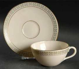Rhythm Cup and Saucer-Lenox