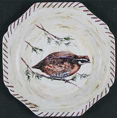 Riverwood Quail Round Luncheon Plate or Accent Plate - Lenox