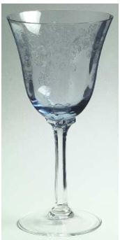 Sky Blossom Blue Water Goblet