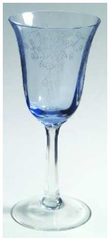 Sky Blossom Blue Wine Goblet - Lenox Crystal