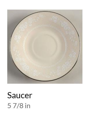 Snowflower Bread and Butter Plate Lenox