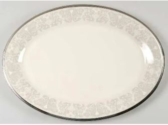 Snow Lily Large Oval Platter