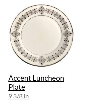 Solitaire Round Luncheon Plate or Accent Plate Lenox
