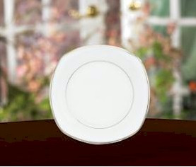 Solitaire White Round Luncheon Plate or Accent Plate-Lenox