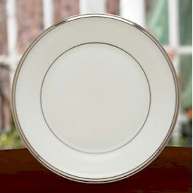 Solitaire White Bread and Butter Plate-Lenox