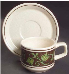 Spanish Swirl Cup and Saucer Lenox