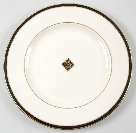 Urban Lights Black Round Salad Plate Lenox