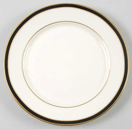 Urban Lights Black Bread and Butter Plate-Lenox