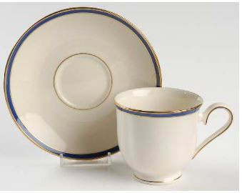 Urban Twilight Blue Cup and Saucer Lenox