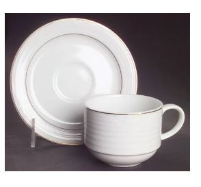 Arctic Gold Cup and Saucer - Noritake