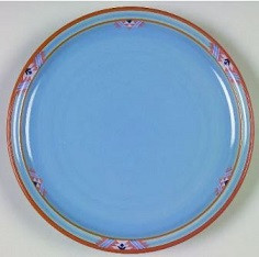 Blue Adobe Round Salad Plate