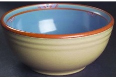 Blue Adobe Round Vegetable or Serving Bowl
